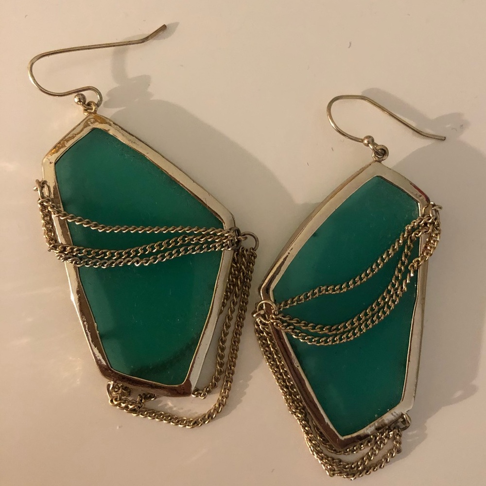 Kendra Scott emerald custom earrings